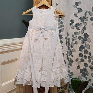 Vintage Laura Ashley of London Eyelet Embroidered Dress